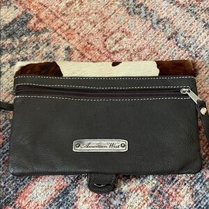 American West Black and Brown Leather Wallet